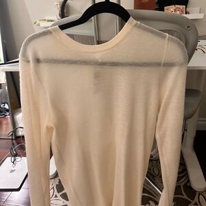 Wilfred Wool Cream Long Sleeve Top